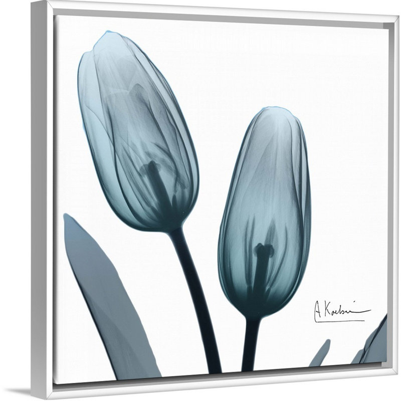 «Midnight Sky Duo I» par Albert Koetsier, reproduction sur toile, H 32 po x l 32 po x P 1,75 po, Cadre blanc