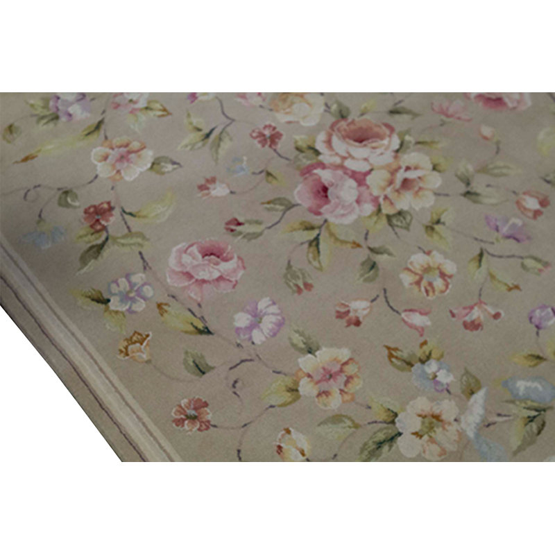 Wool Floral Area Rug