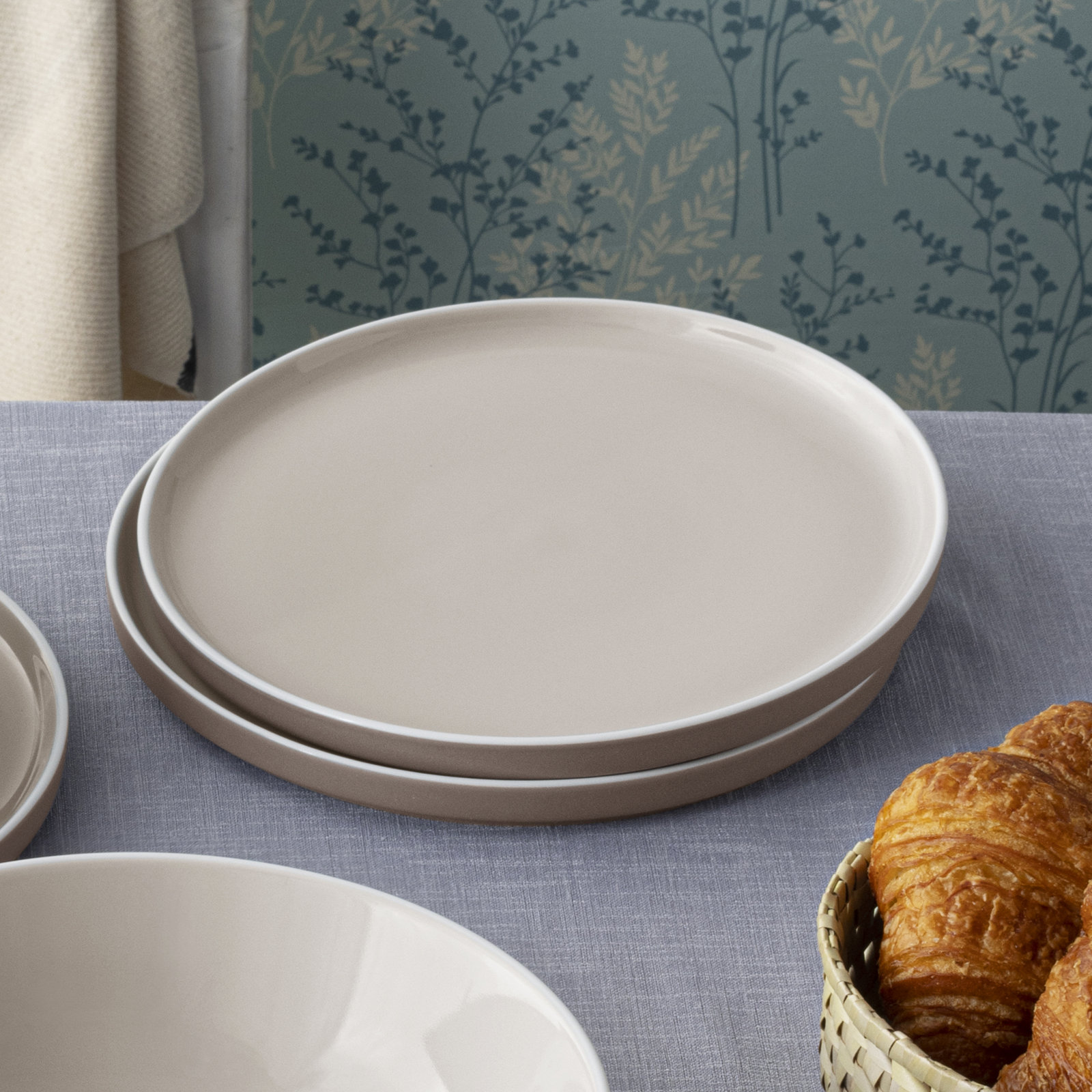 Noritake ColorTrio Set of 4 Stax Dinner Plates, 9-3/4", Brown