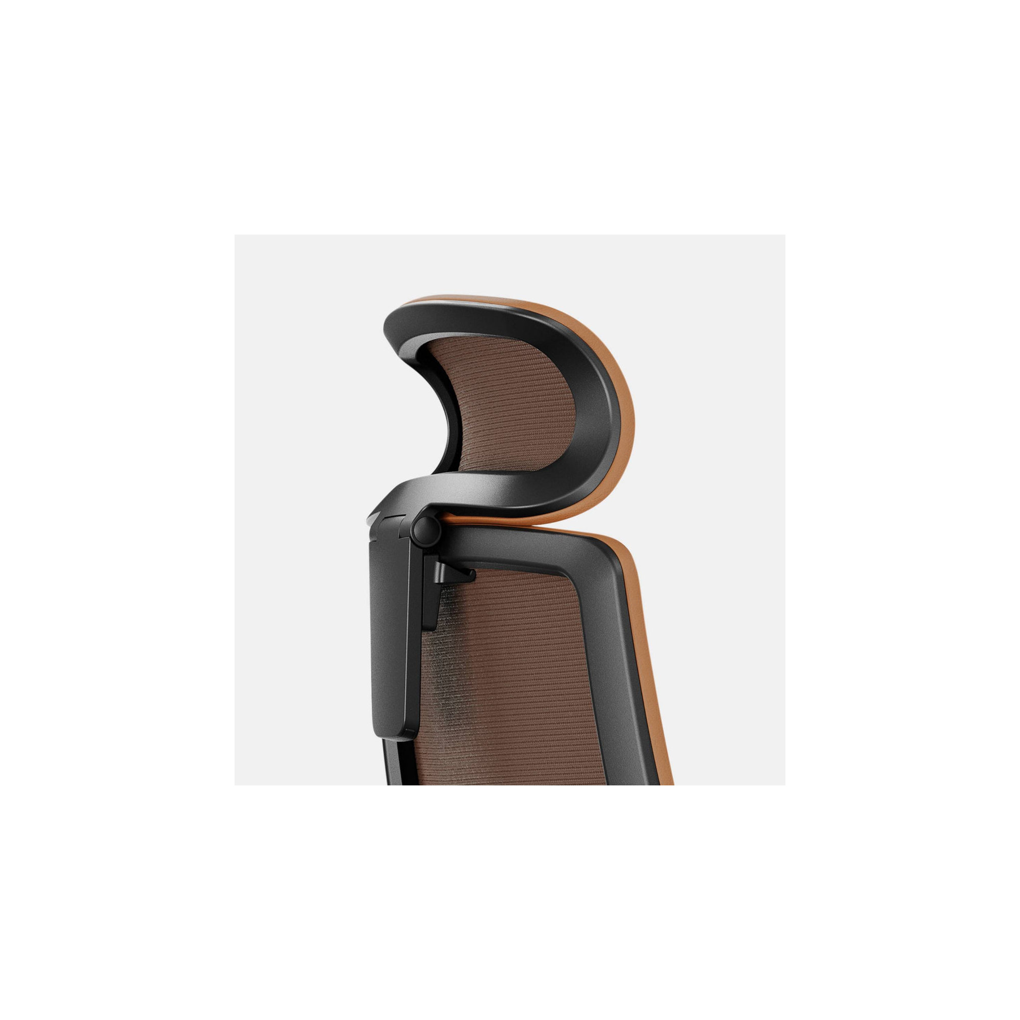 Ergonomic Chair Pro Headrest - Vegan Leather, Black/Canyon