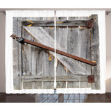 Polyester Semi Sheer Curtain Pair