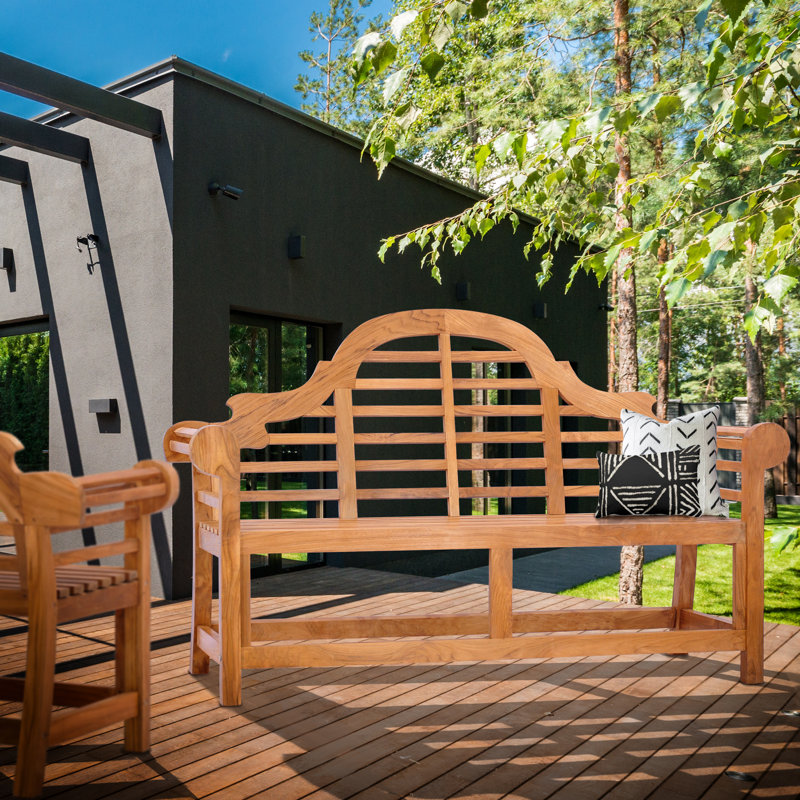 Lutyens Outdoor Teak Bench, Small