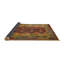 Tapis gris/rouge/crème contemporaine-2049080862