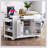 Fluted Kitchen Island with Trash Can Storage, Power Outlets, and Rolling Wheels for Enhanced Mobility and Organization-1805581260