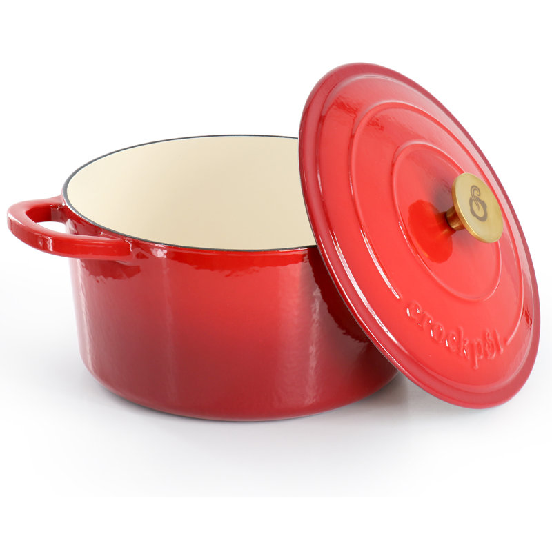 Cocotte en fonte émaillée Crockpot Artisan, Rouge, 6 pintes