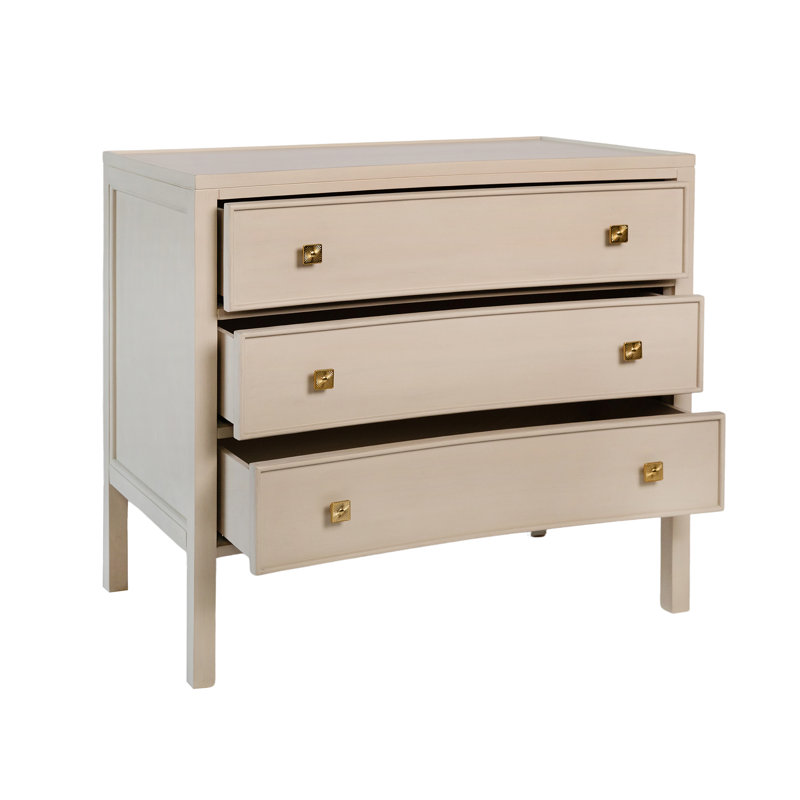 Grayson Solid Wood 3 - Drawer Accent Chest, Antique Gray