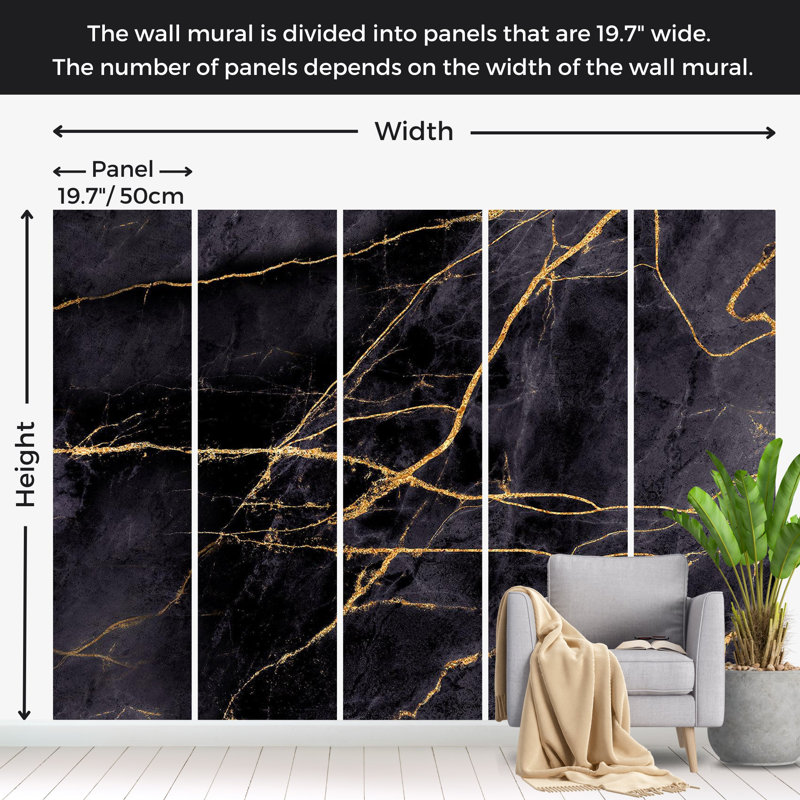 Papier peint Surface Texture - Golden Paths, L 68 po x l 98 po