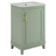 Petit meuble-lavabo avec lavabo en céramique et 1 porte à fermeture douce-824923387