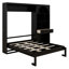 Lit escamotable Murphy avec armoire arquée, cadre de lit mural pliable à DEL avec tiroir-1473665031