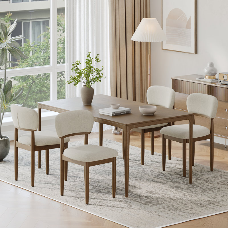 49 cm H Fabric Side Chair, Beige
