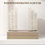 Serre-livres en imitation travertin (lot de 2), supports de livres arqués en résine pour étagères, bureaux et décoration de bureau à domicile