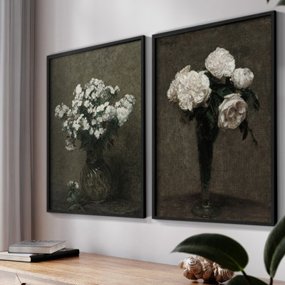 "Vintage Floral L III" 2 pièces sur papier