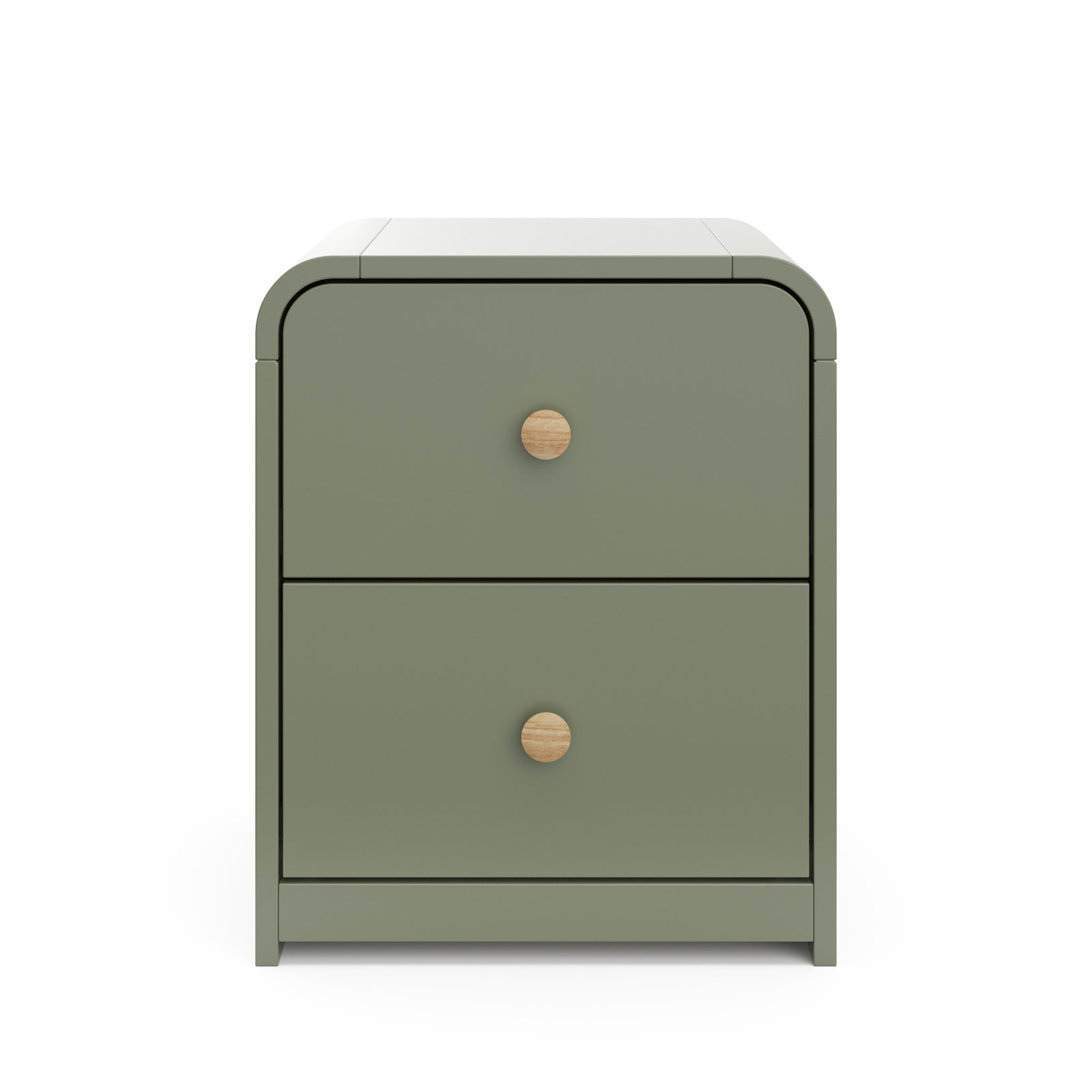 Santos 2-Drawer Nightstand, Olive