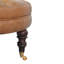 Repose-pieds brun en cuir Buffalo