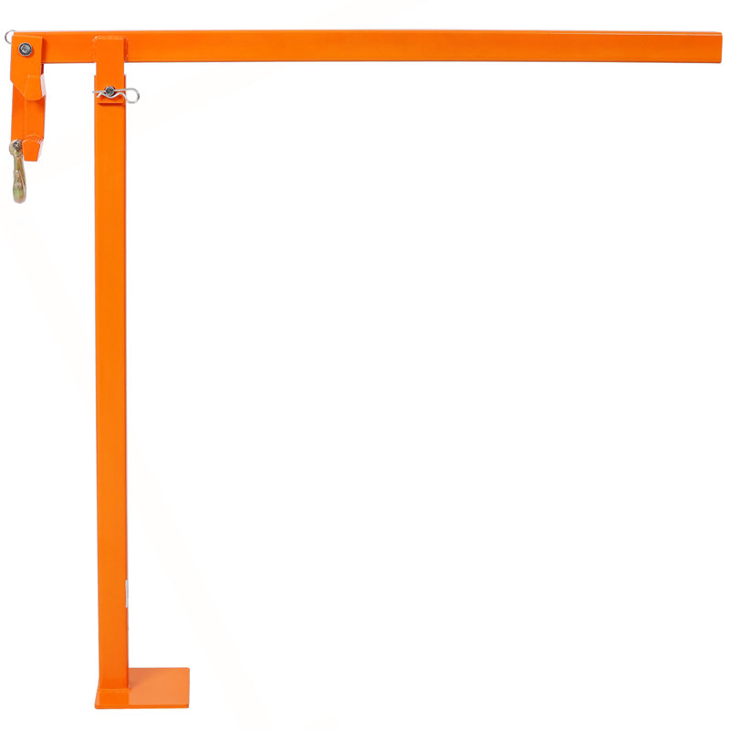Extracteur de poteau en T 36 po Extracteur de poteau de clôture robuste avec chaîne de levage de 47 po et plaque d'extraction en T, couleur orange