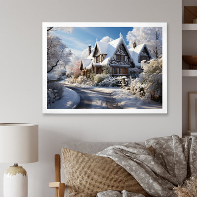 Winter Wintery Cottage IV, reproduction d'art sur toile