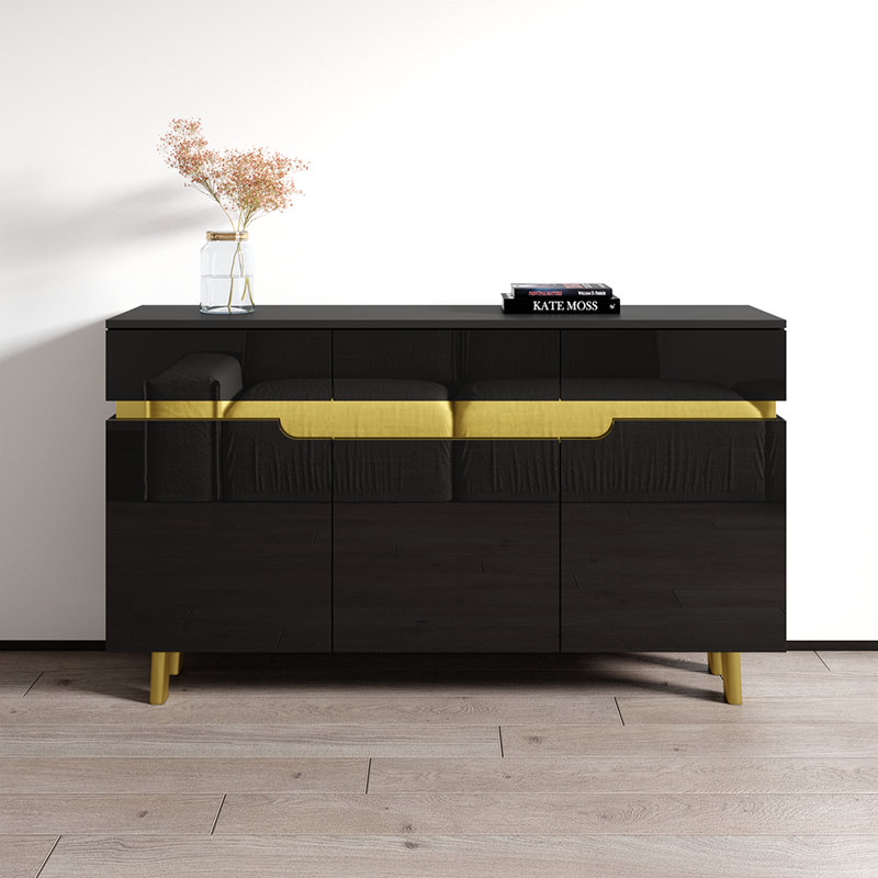 Buffet noir Smile 55,2 po, Noir