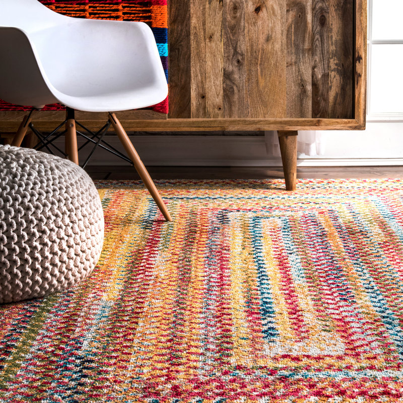 Vankirk Striped Indoor Rug, Rectangle 8' x 10'