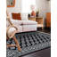 Tapis traditionnel Hinshaw noir et blanc-840257616