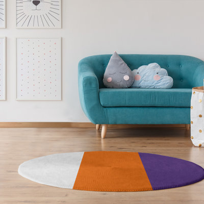 Tapis orange/mauve zone