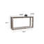 Console rectangulaire de 60 po en placage de bois massif, table de canapé large, table de canapé derrière avec amplement de rangement pour le vestibule et le salon, gris vieilli