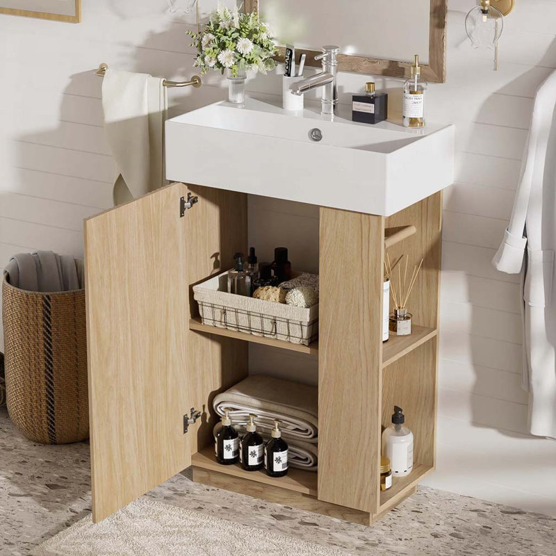 Meuble-lavabo 21,6 po avec lavabo en céramique