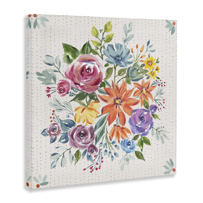 Art mural romantique sur toile à motif floral romantique, design par Jenny Faw