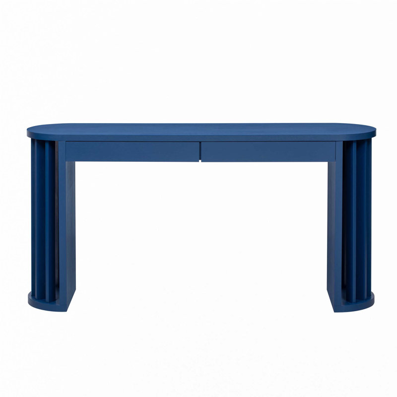 59-inch Long Console Table, Navy Blue