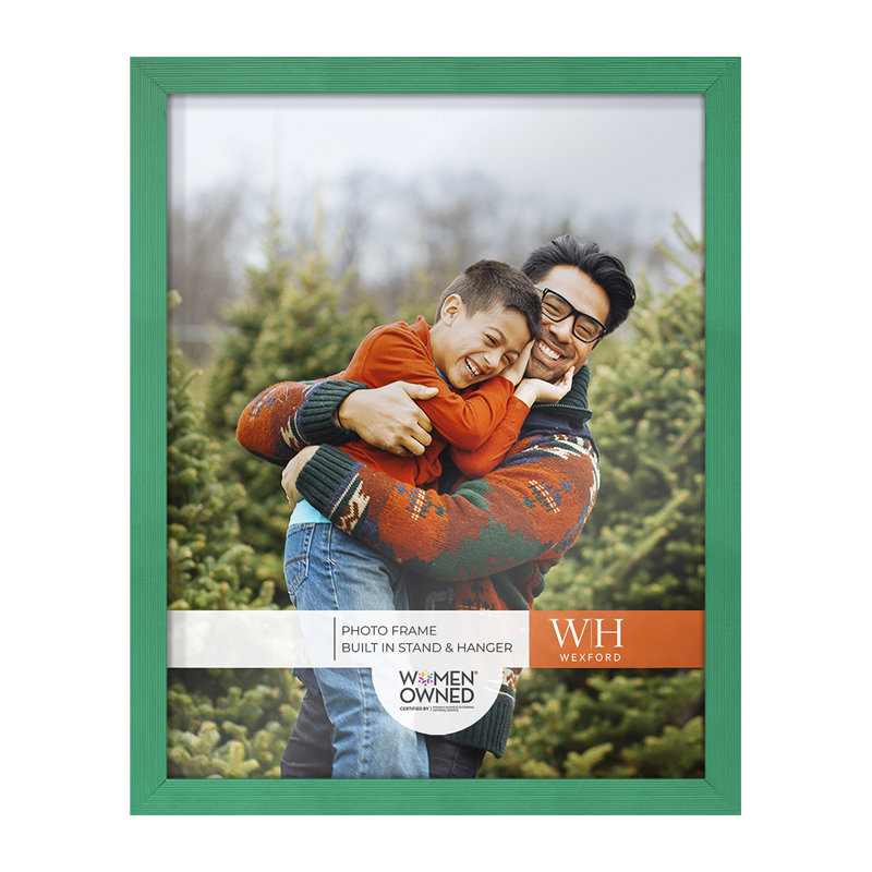 Emerald Green Wood Tabletop Picture Frame with UV Glass