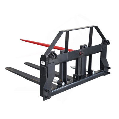 Standard Series Pallet Fork Frame, Hay Frame Attachment, Fits John Deere Tractors, 48.75" Hay Spears, Stablizers And 48" Pallet Fork Blades