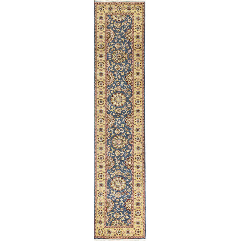 Hand-Knotted High-Quality Beige Runner