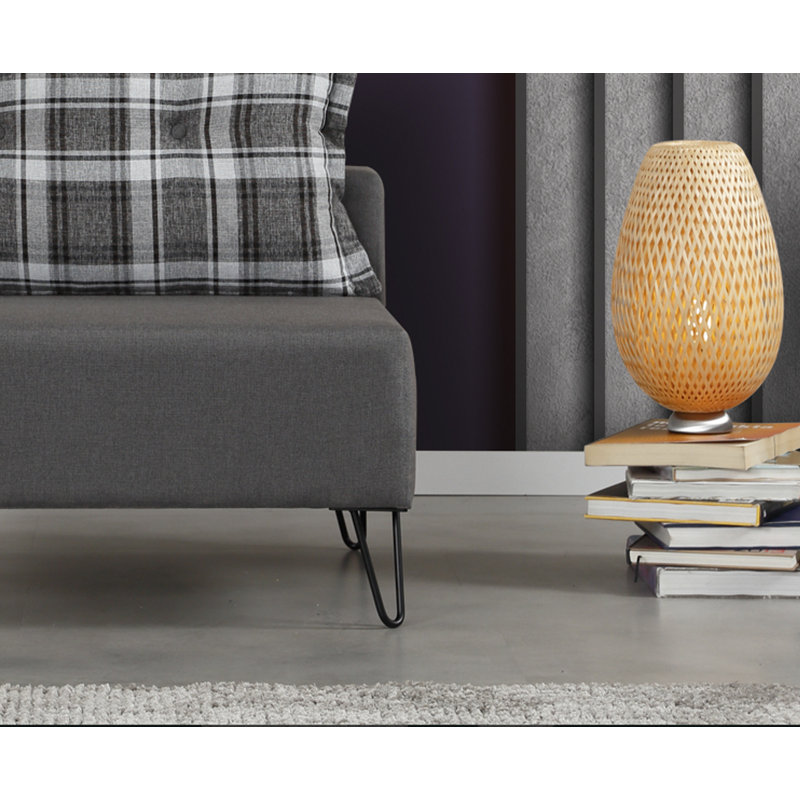 Causeuse rembourrée Rosendahl, 100 % polyester gris foncé