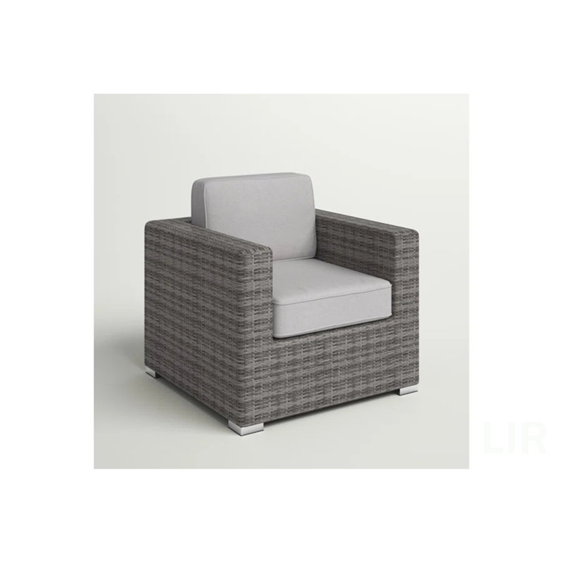 Minnesota Wicker Club Chair - Grey, Chair, Gray