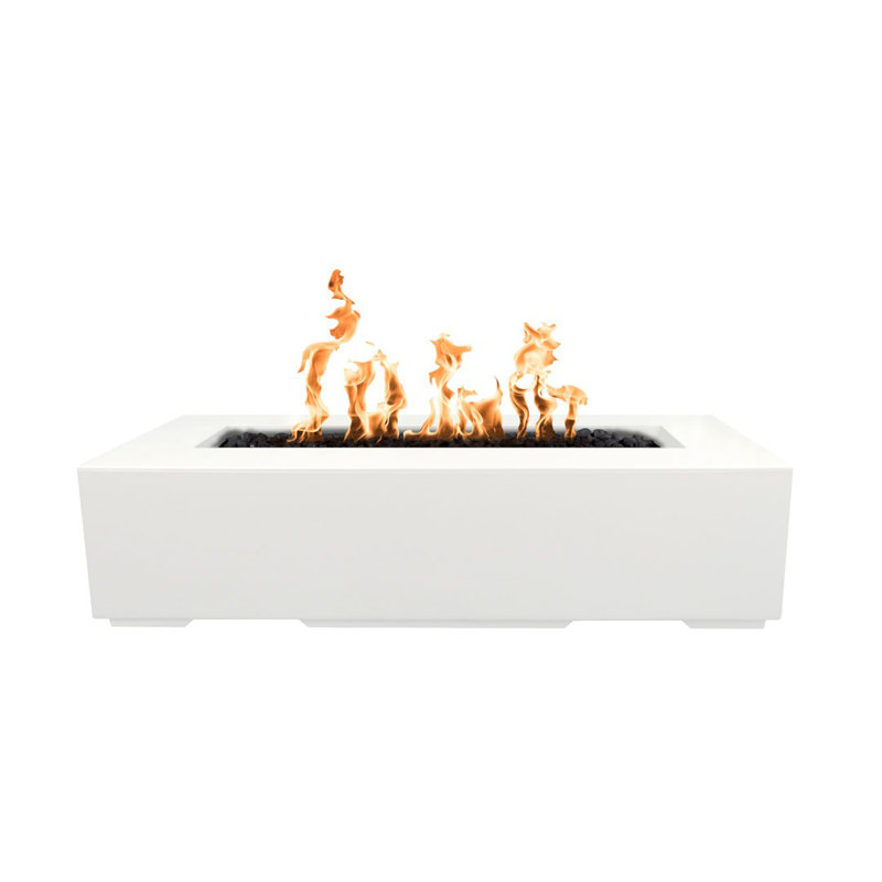 Regal Rectangle Concrete Smokeless Fire Pit, 13" H x 60" W x 24" D, Limestone, Propane
