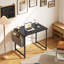 Bureau d'ordinateur 31 po avec structure en métal, surface imperméable et sac de rangement - idéal pour le bureau-1676133827-1676133826