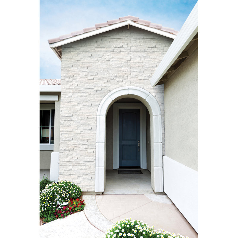 Stonecrest 6 in. x 18 in. Split Face Natural Stone Ledger Corner Wall Tile, Amber Cream