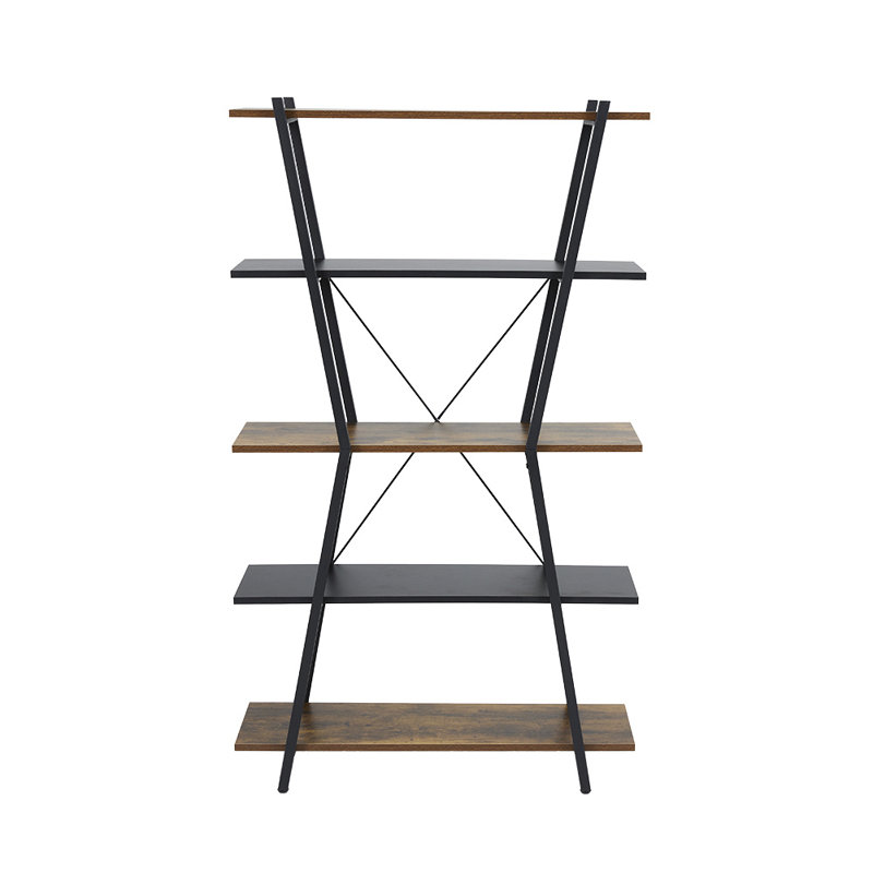 Tympanick 137.5cm H x 80cm W Iron Etagere Bookcase