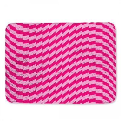 Pink Optical Illusion Bath Mat