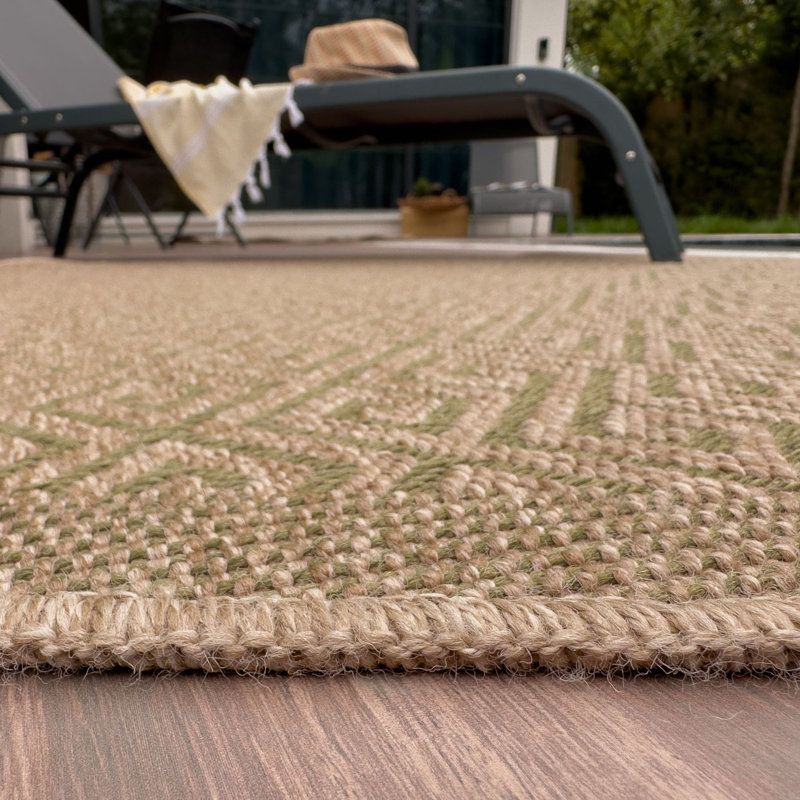 Nature Collection Geometric Indoor / Outdoor Area Rug, Rectangle 120 x 170 cm