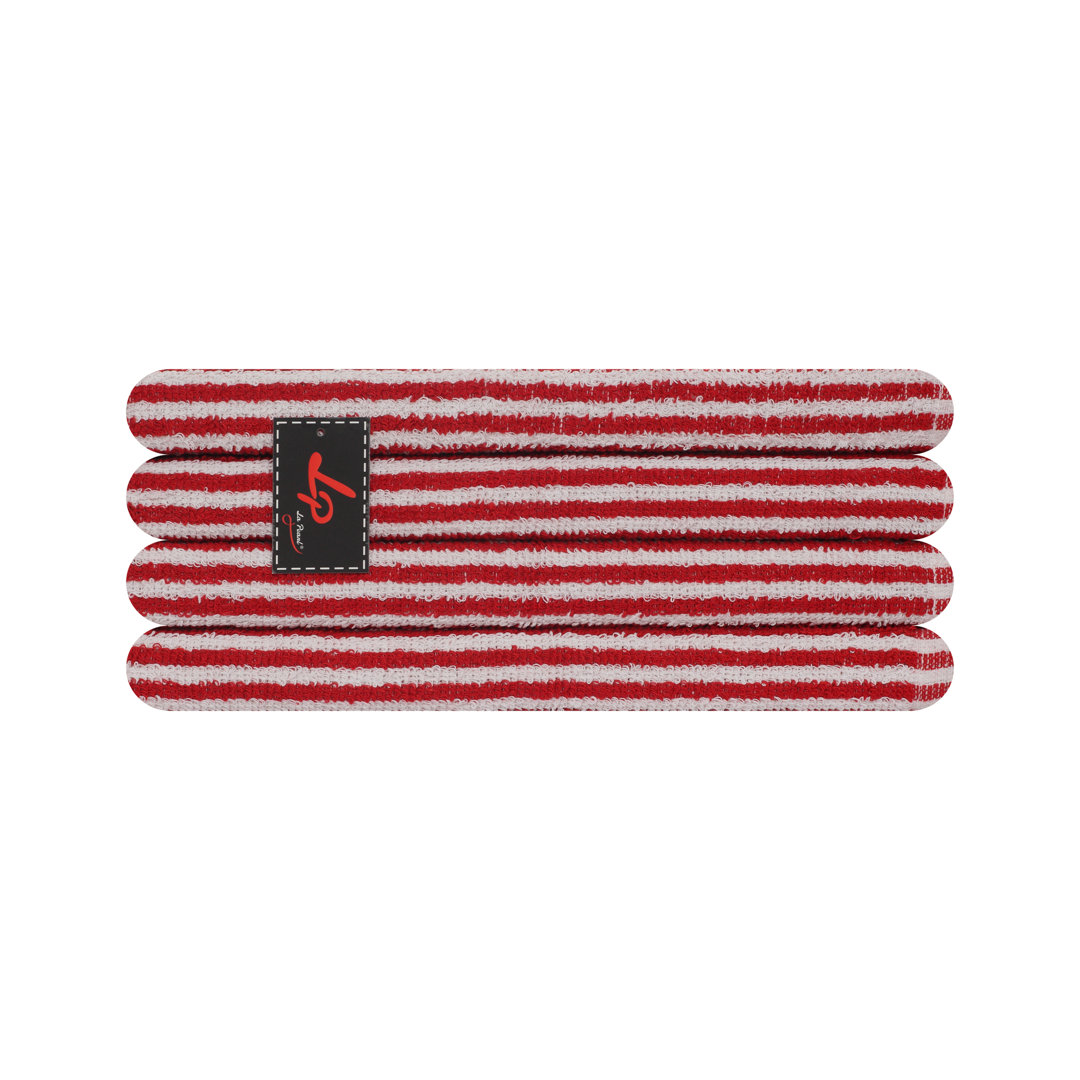 Striped Essential 100% Cotton Kitchen 4 Piece With Hanging Loops