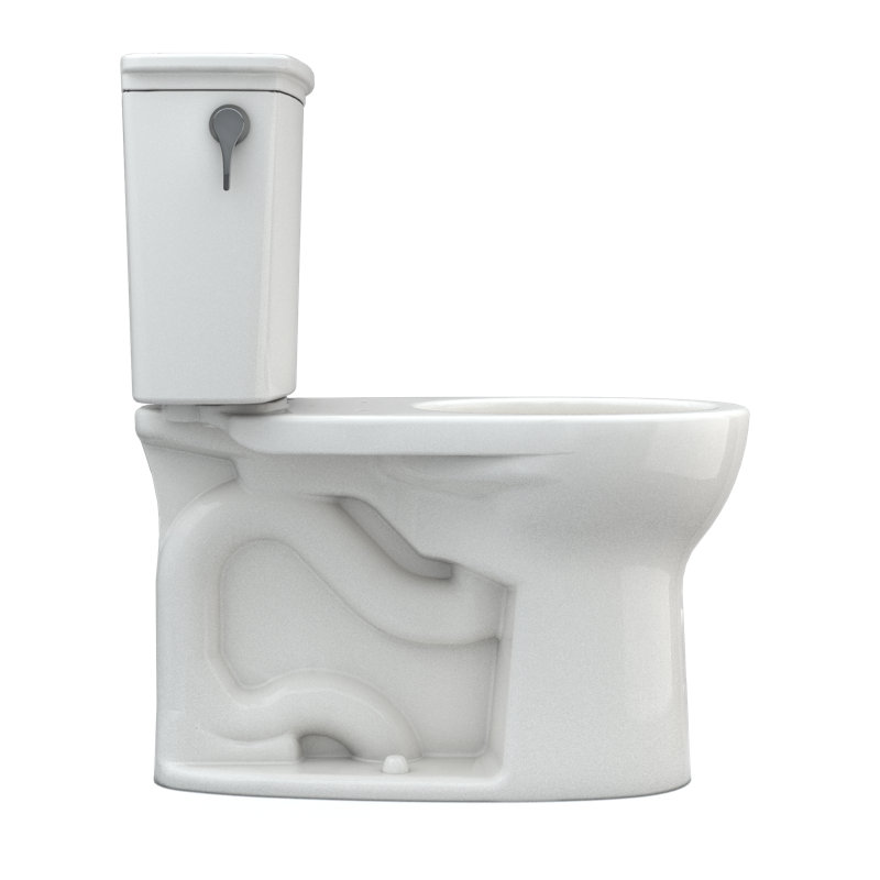 TOTO® Drake® Transitional Two-Piece Round 1.28 GPF Universal Height TORNADO FLUSH® Toilet with CEFIONTECT®, Colonial White