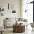 31.5" Solid Wood Round Coffee Table With Drum Base, Modern Farmhouse Center Table with Fluted Design