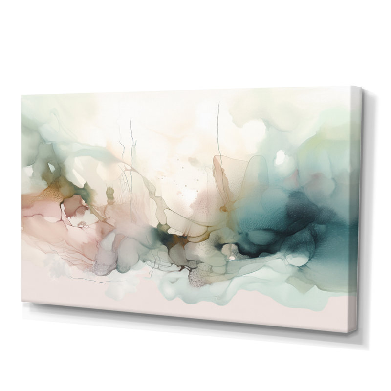 " Vibrant Paint Eruption I ", 12" H x 20" W x 1" D, Wrapped Canvas