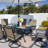 Staghorn 7-piece Swivel Patio Dining Set PVC-coated polyester Fabric Iron Outdoor Chairs And Table Set For Garden, Backyard, Poolside
