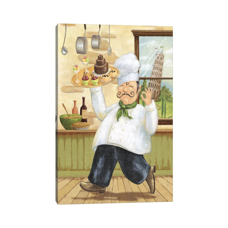 Happy Chef II by Daphne Brissonnet - Wrapped Canvas Print, 20.32 cm H x 30.48 cm W