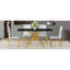 Dining Table Sets(must Include Both Table And Chair), 63 Inch Glass Marble Modern Home Set