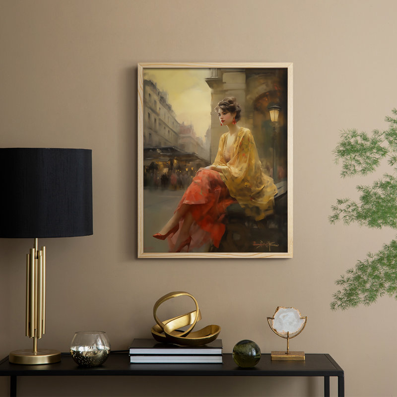 Reproduction encadrée WOMEN Series CDxxxix - bois massif, Naturel, H 15 po x l 12 po