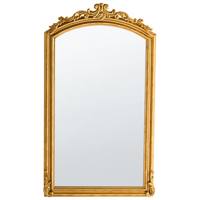 Iron Bowfront Floor Mirror