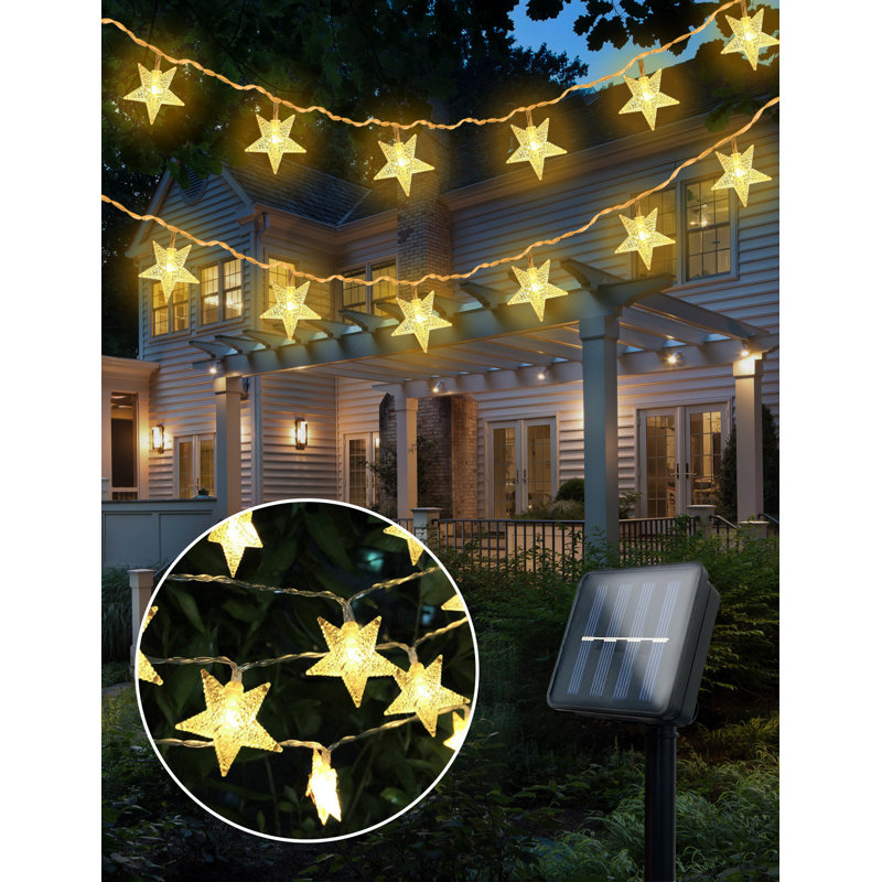 Guirlande lumineuse à énergie solaire pour l'extérieur 30 lumières DEL Berenize