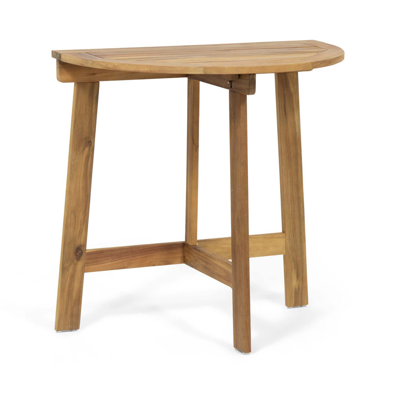 Table bistro pliante d'extérieur en bois d'acacia